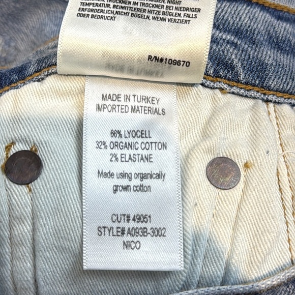 AGOLDE Denim Women's NICO High Rise Slim Fit Jeans button Fly Size 24 - Picture 10 of 10